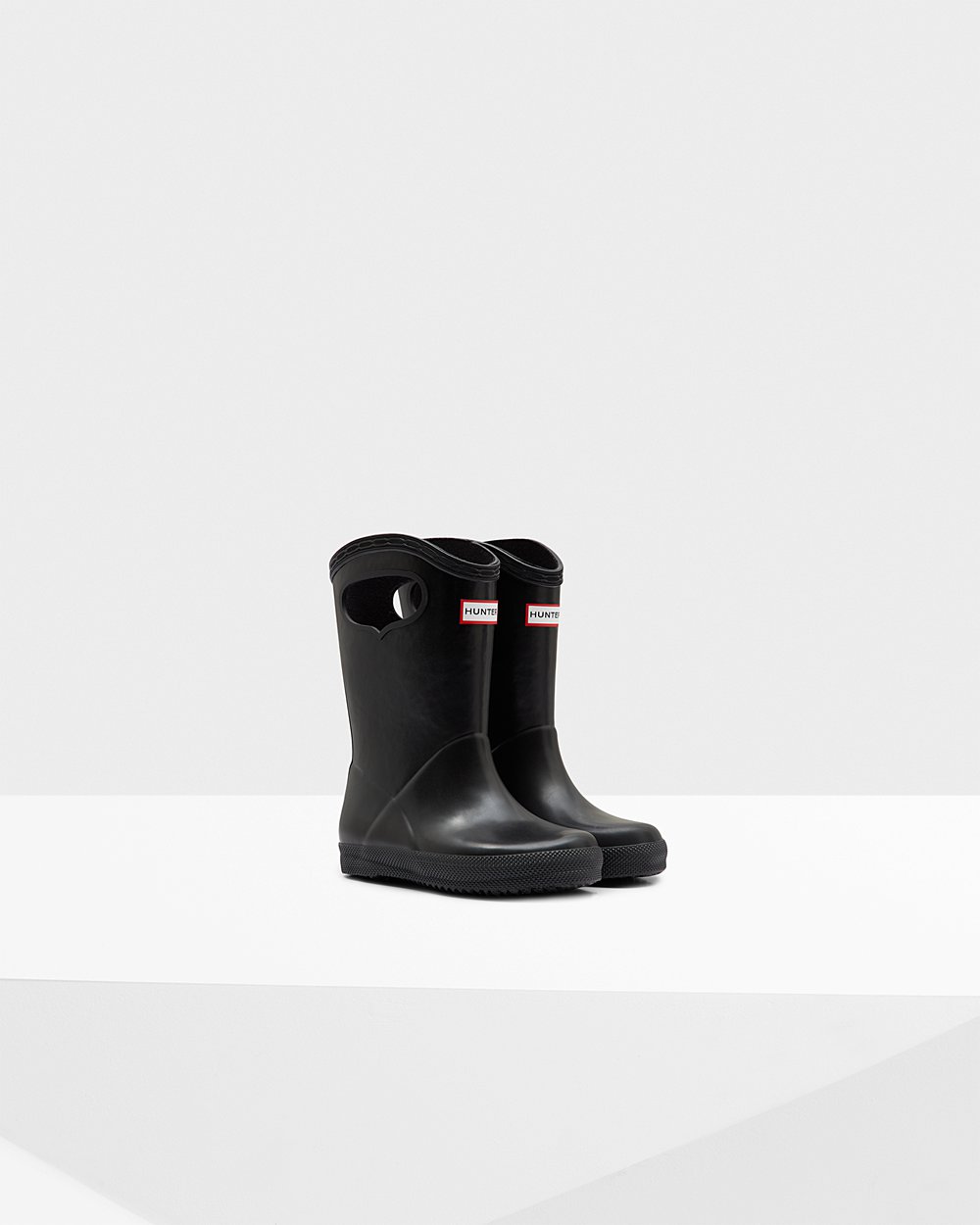 Botas de Lluvia Hunter Niños - Original First Classic Grab Handle - Negros - KXBRSEV-74